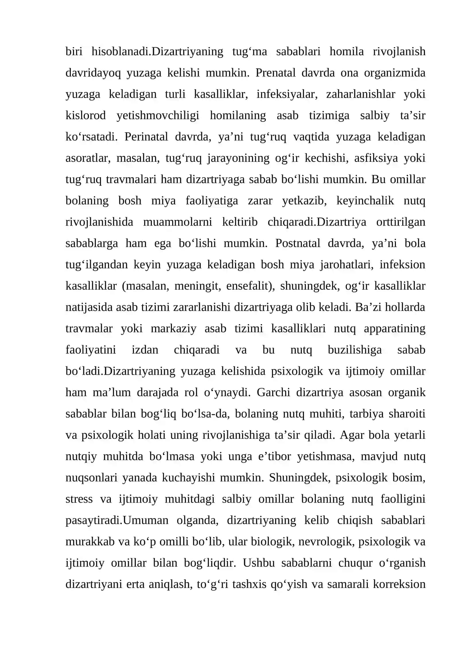 Dizartriyani kelib chiqish sabablari 2