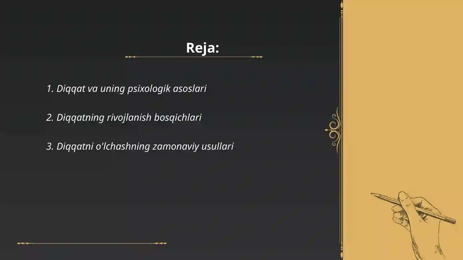 Diqqatning rivojlanishi va buzilishi 2