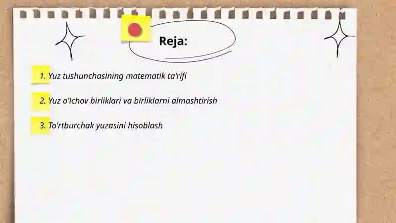 Yuz tushunchasi 2