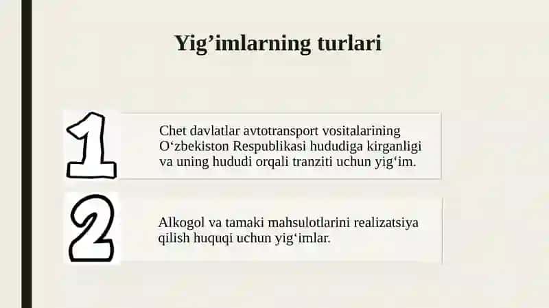 O'ZBEKISTON RESPUBLIKASI YIG'IMLARI 2