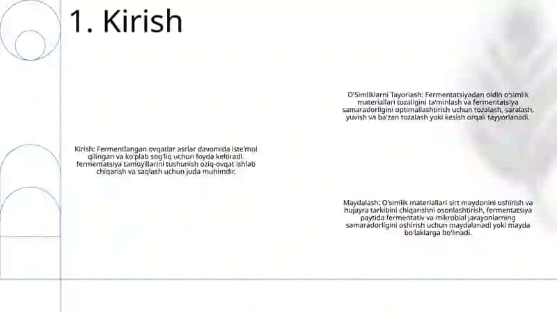 O'Simliklarni Tayorlash, Maydalash, Yog' Sizlantirish, Fermentni Ekstraktsiyalash Va Ajratish Usullari 2