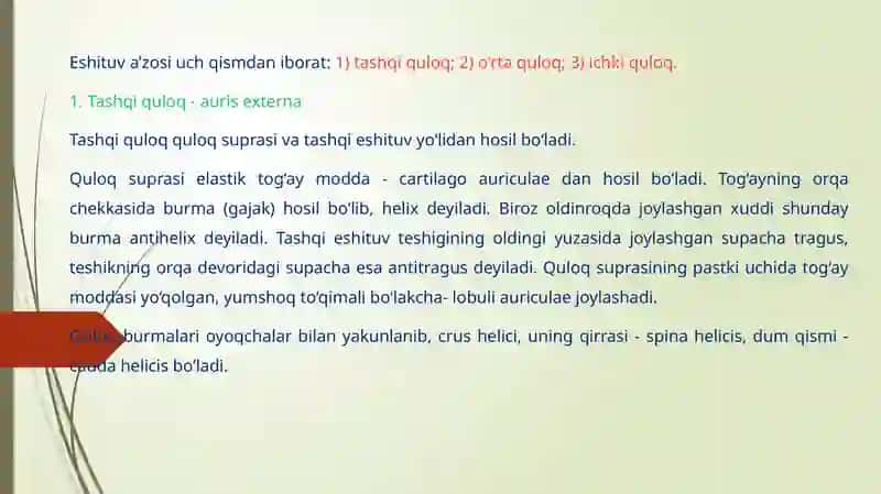 Eshituv va muvozanat a’zolari 2