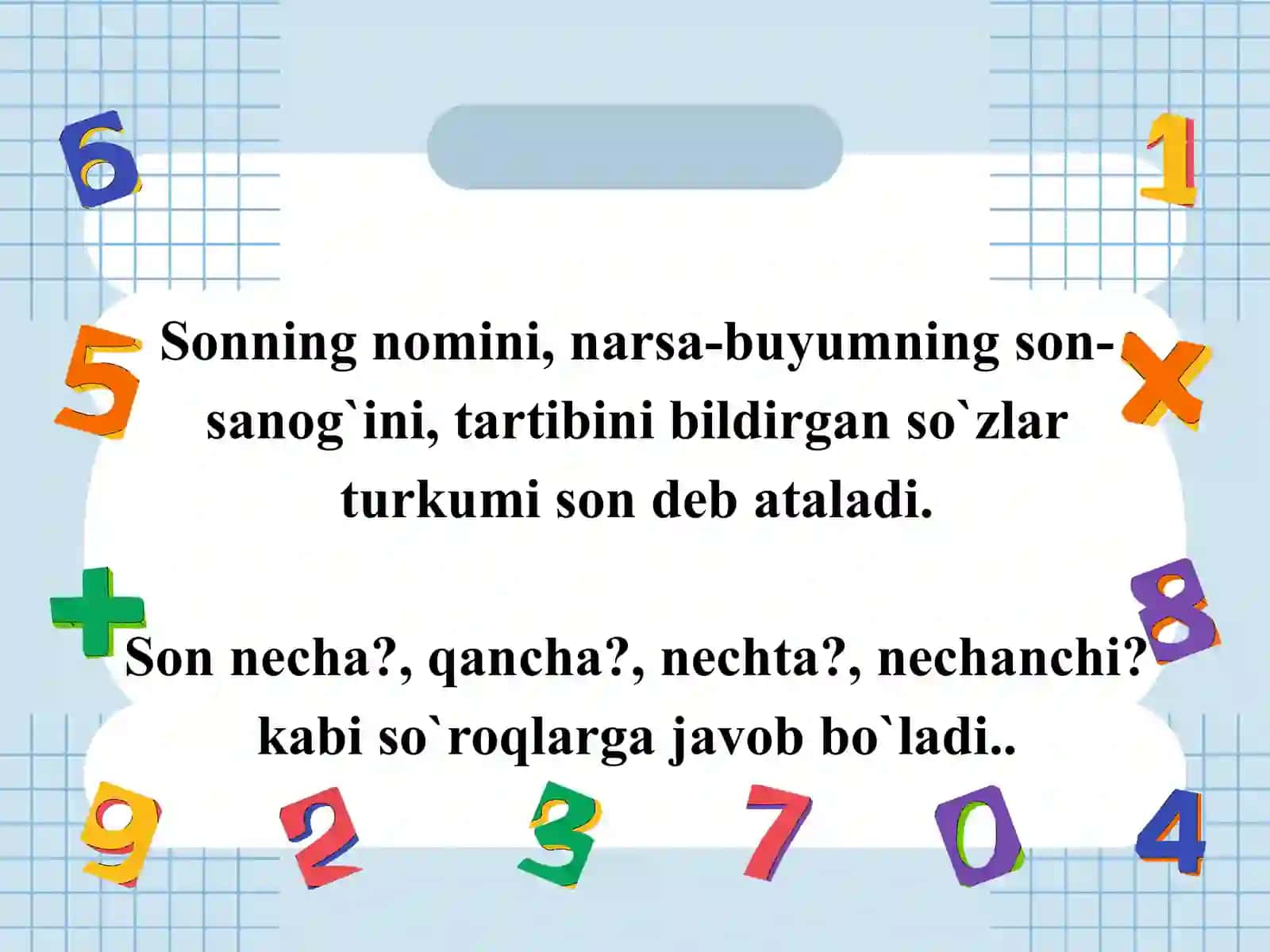 Son so'z turkumi 2