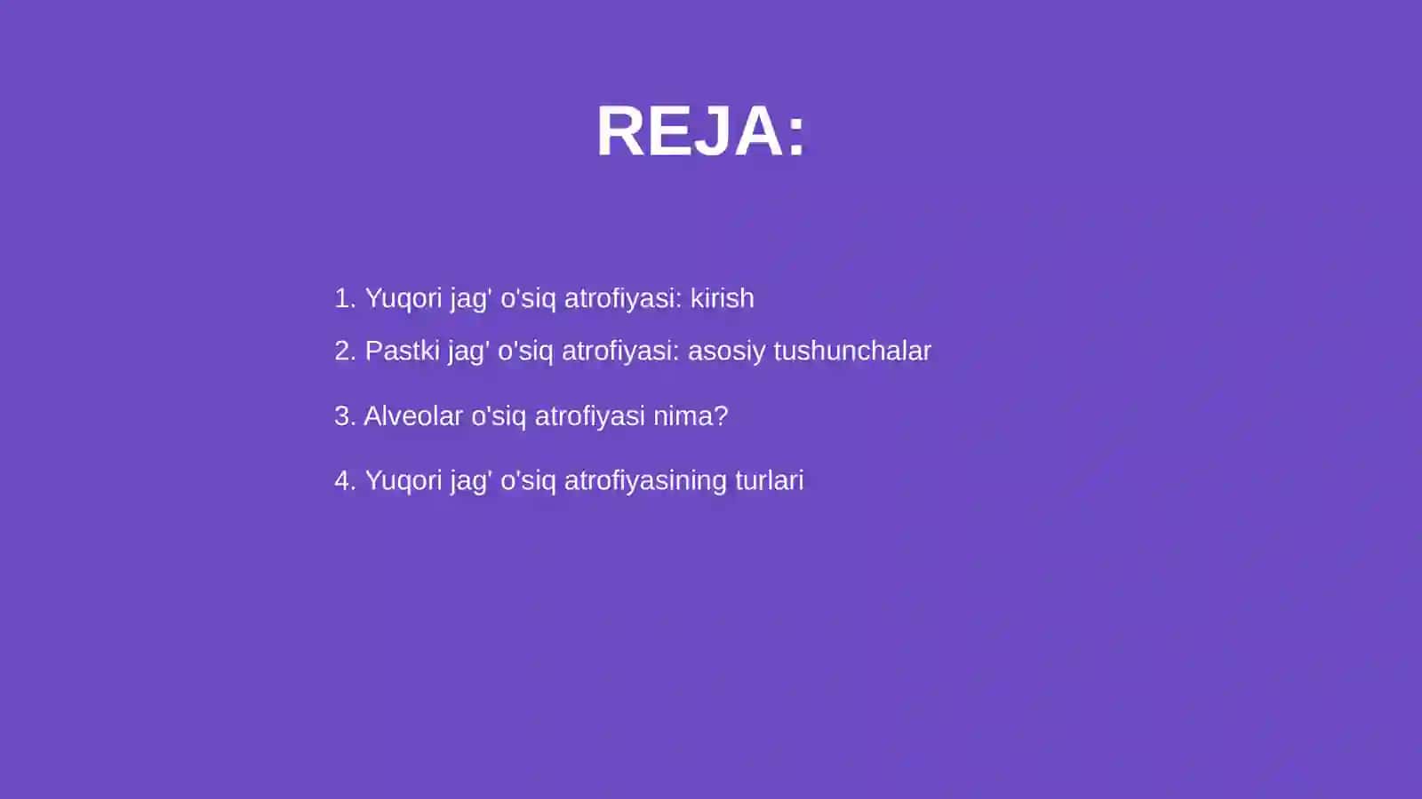 Alveolar o'siq atrofiyasi klassifikatsiyalari 2