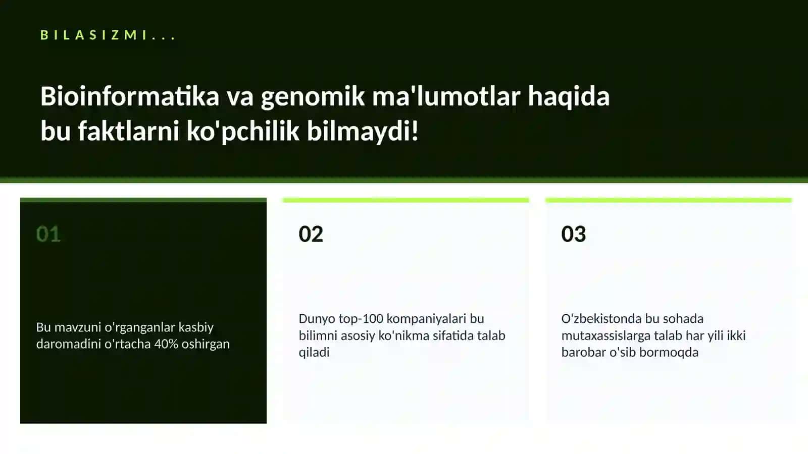 BIOTEXNOLOGIYA VA GENOMIKA 2
