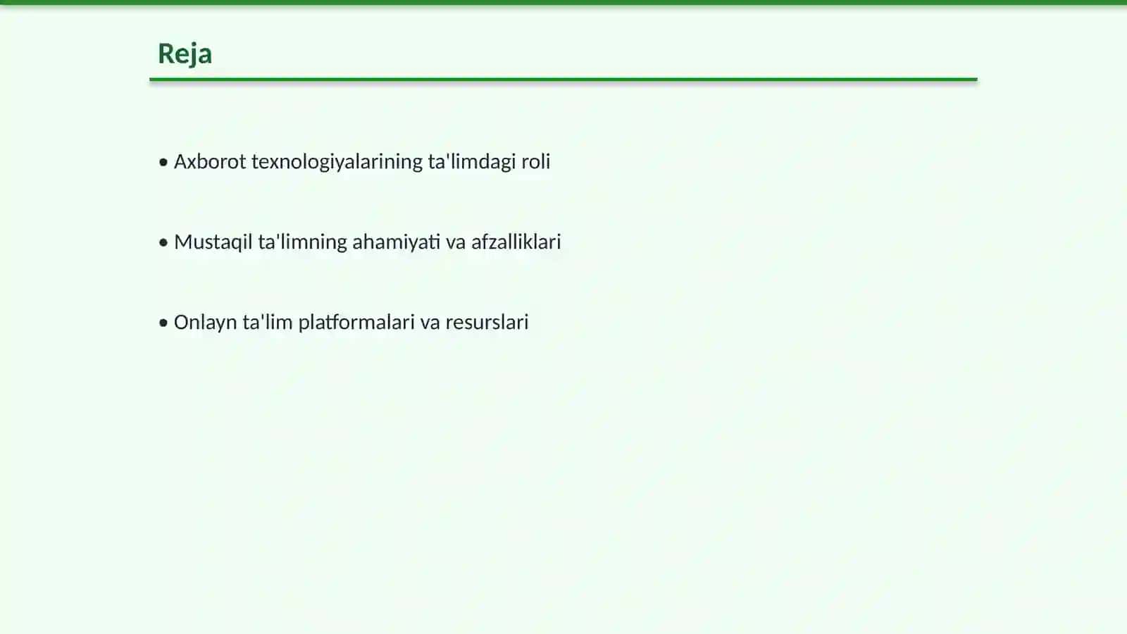 Axborot texnologiyalari yordamida mustaqil ta'limni tashkil etish 2