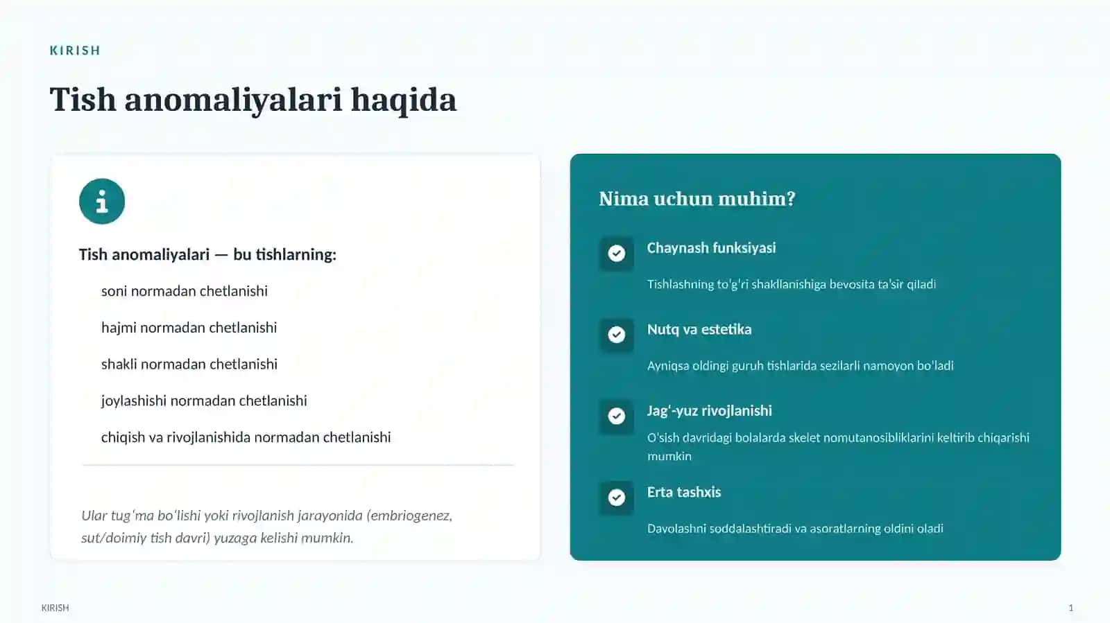 ORTODONTIYA FANIDAN CHUQUR TAHLIL 2
