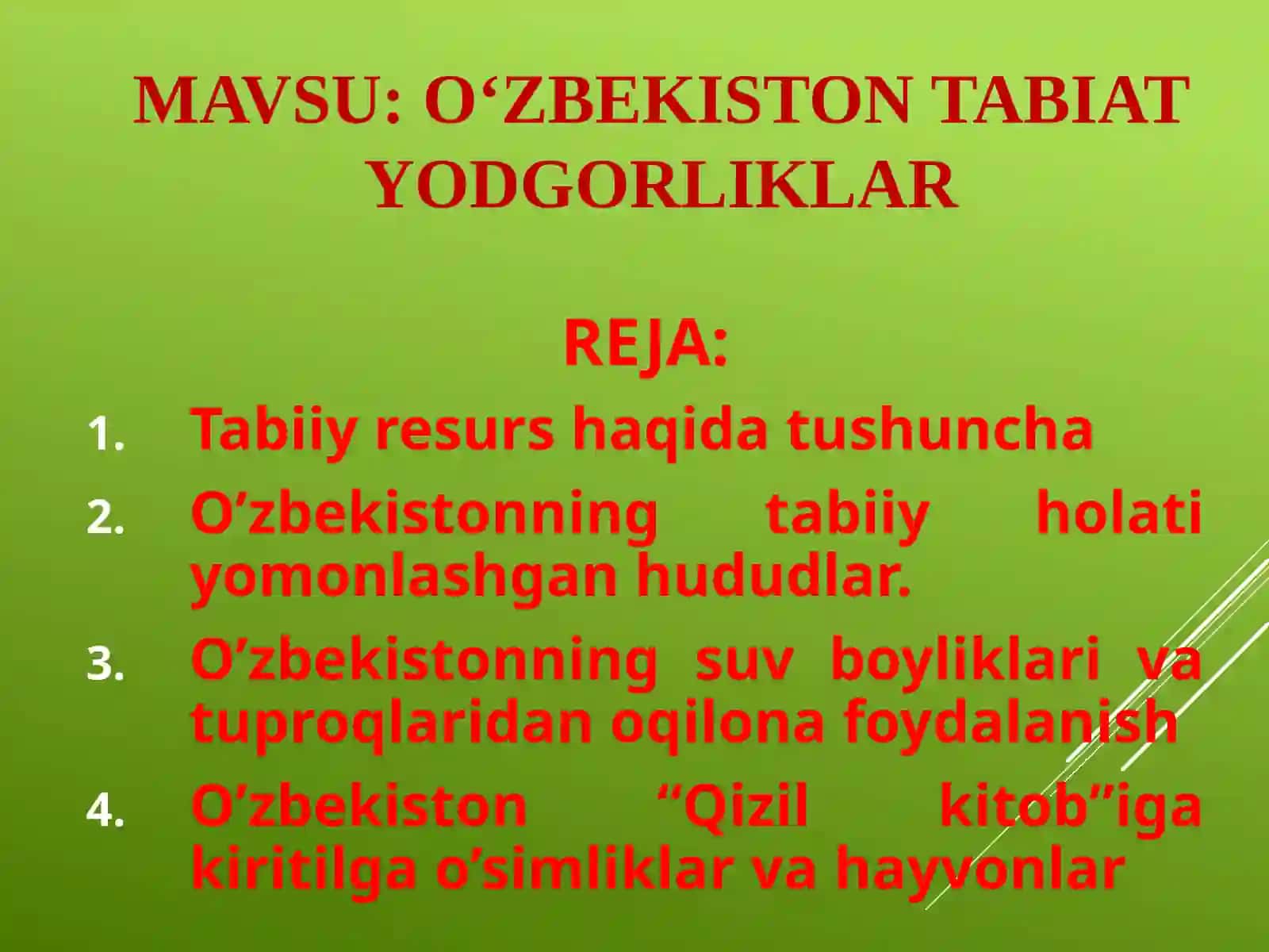 Oʻzbekiston tabiat yodgorliklari 2