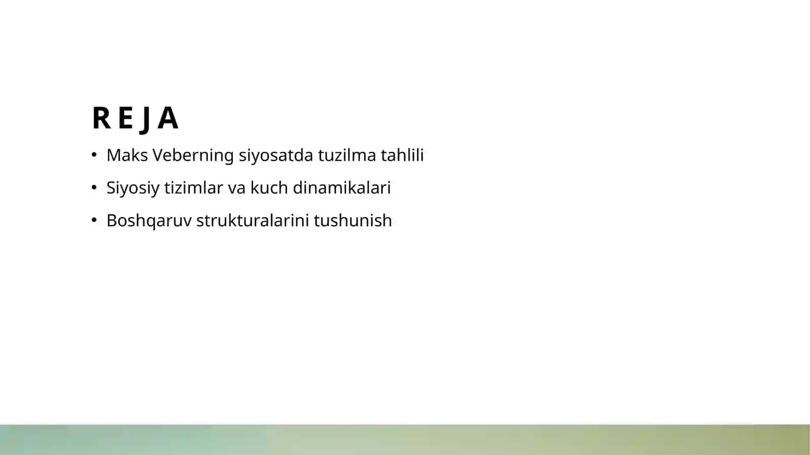 Maks Veber tomonidan siyosiy sohada strukturaviy tahlilning qoʻllanilishi 2