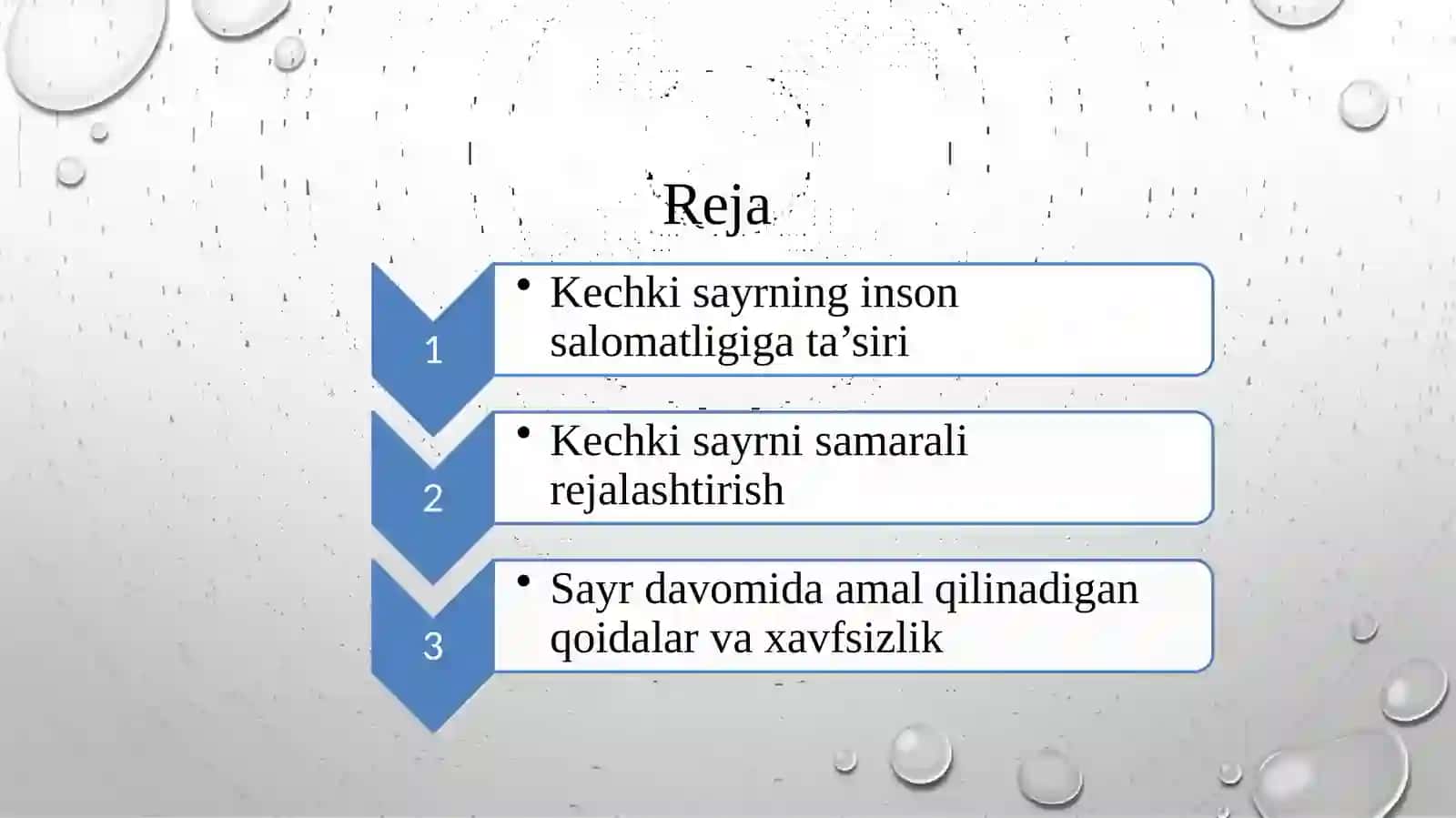 Kechki sayrni rejalashtirish va uning sog‘lom turmush tarzida o‘rni 2