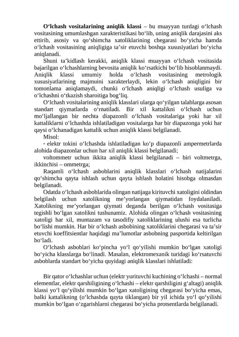 Oʻlchash vositalari 2