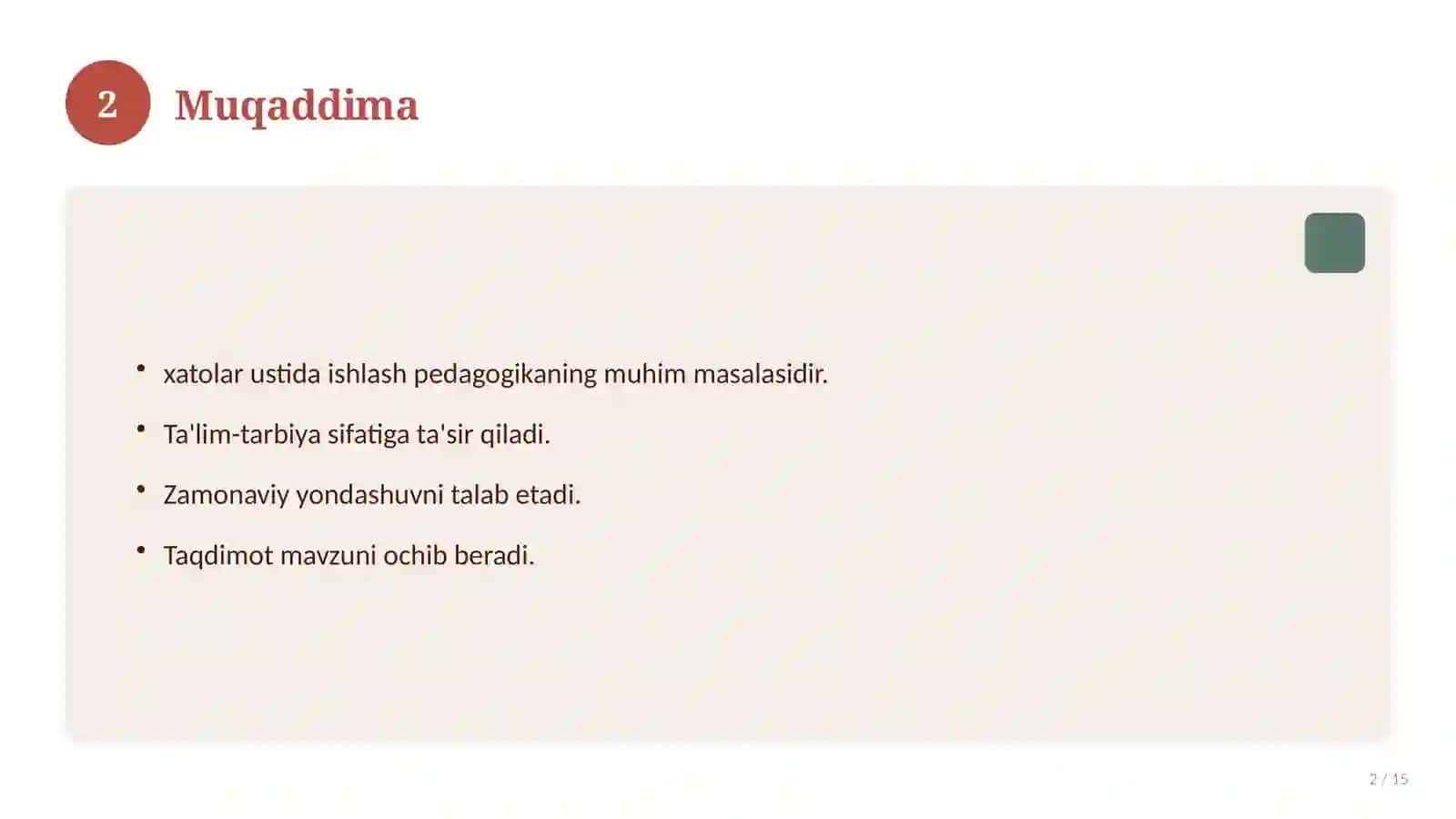 Xatolar ustida ishlashda innovatsion texnologiyalardan foydalanish 2