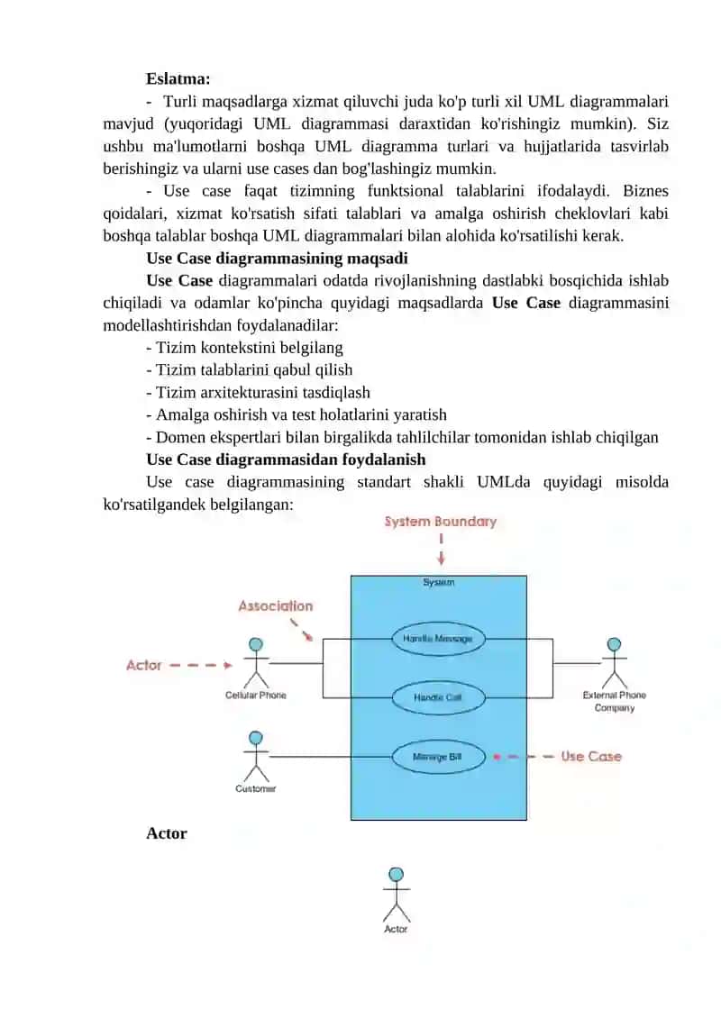 Use Case diagrammalari 2