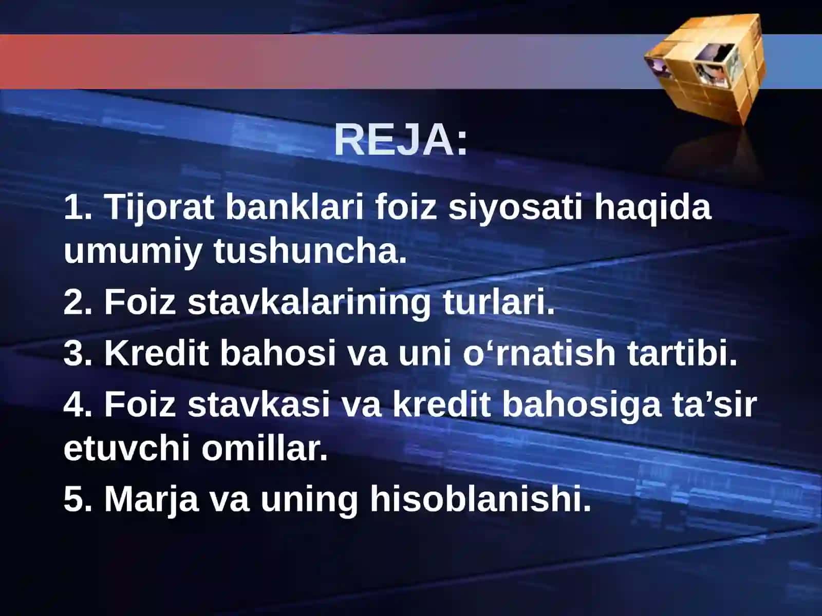 TIJORAT BANKLARINING FOIZ SIYOSATI 2
