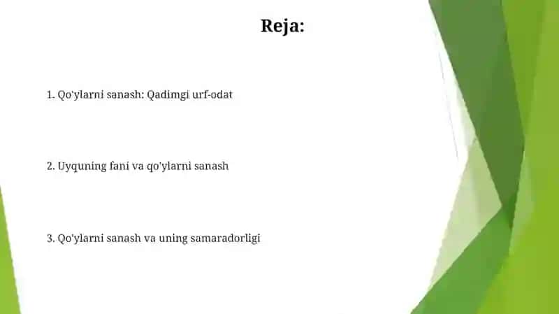 Qo'ylarni sanashning matematik modellari 2
