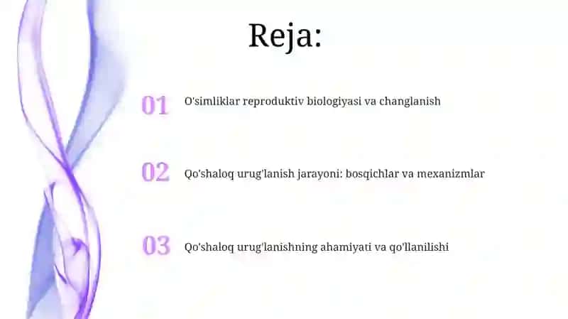 O'simliklar reproduktiv biologiyasi va changlanish 2