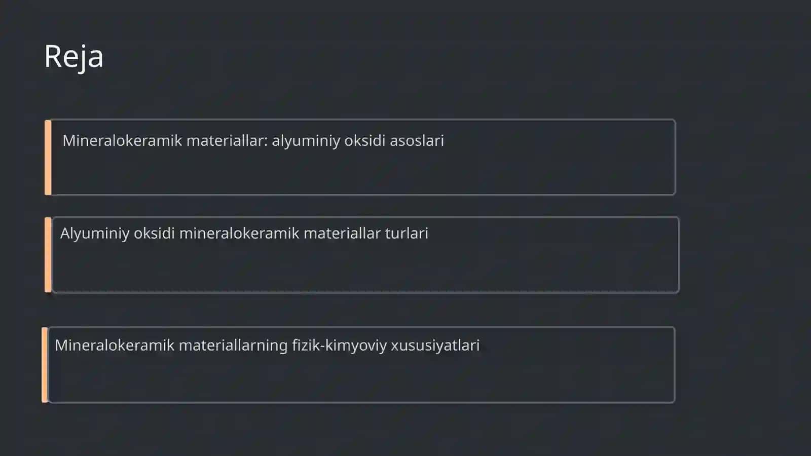 Mineralokeramik materiallar: alyuminiy oksidi asoslari 2