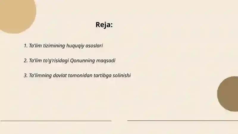 Ta'lim to'g'risidagi Qonun 2