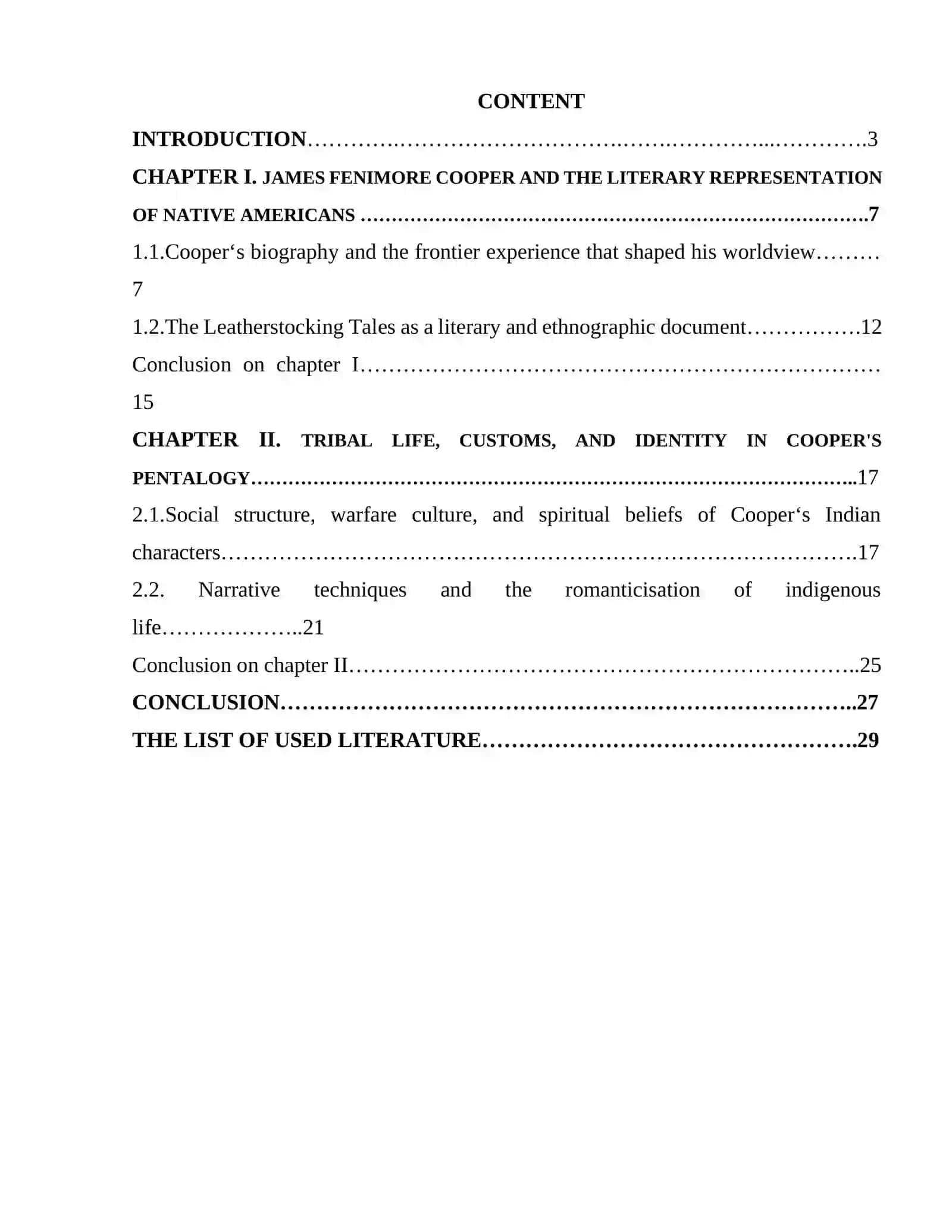 THE DESCRIPTION OF THE LIFE OF INDIAN TRIBES IN JAMES FENIMORE COOPER‘S PENTALOGY 2