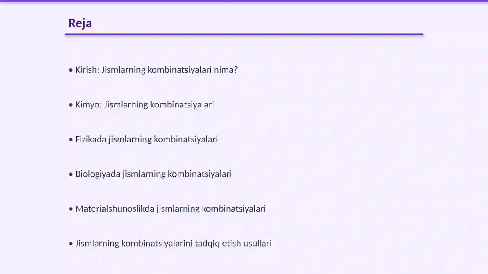 Jismlarning kombinatsiyalari 2