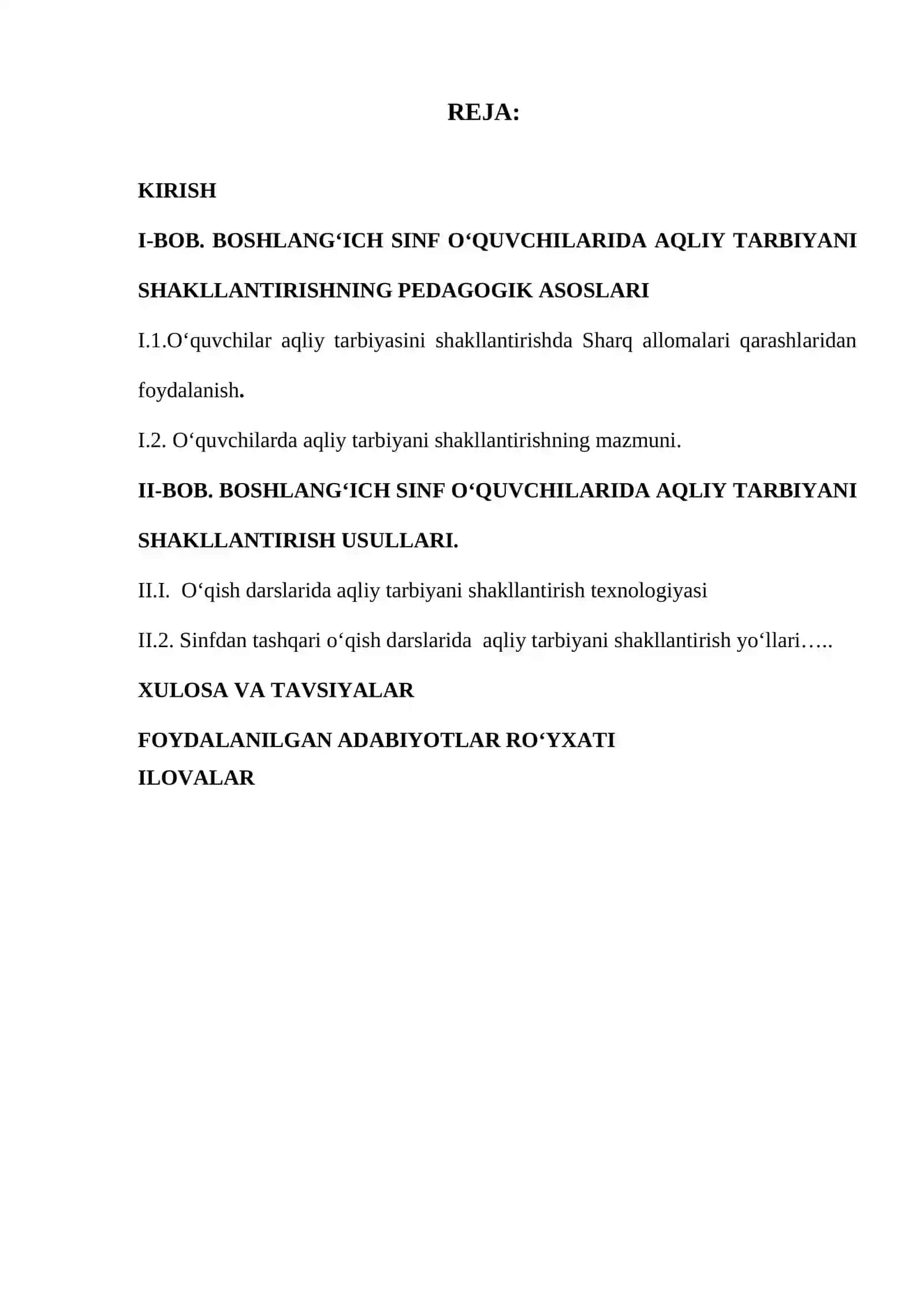 Boshlang‘ich sinf o‘quvchilarida aqliy tarbiyani shakllantirish yo‘llari (o‘qish darslari misolida) 2