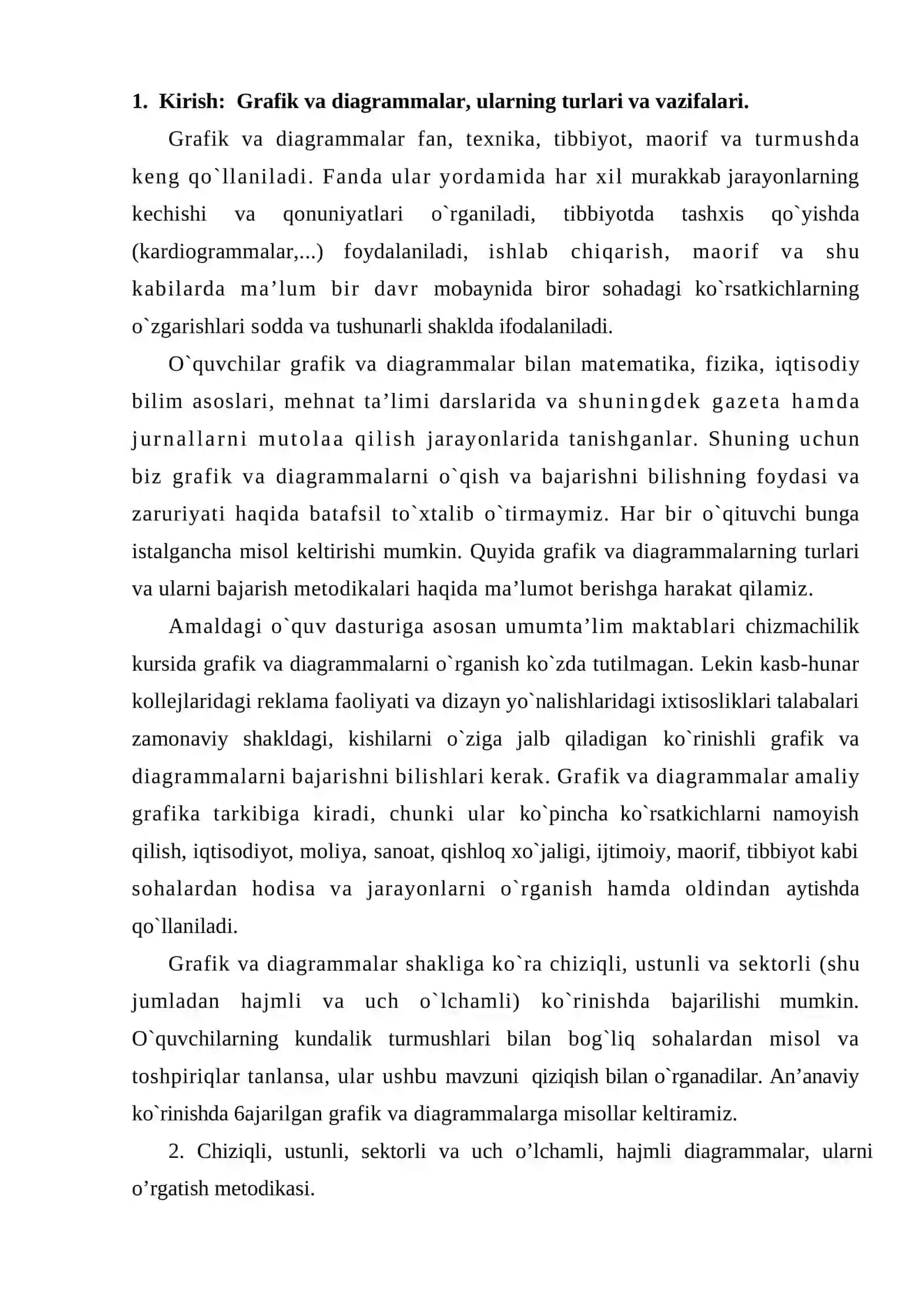 Grafik va diagrammalar ustida ishlashning asosiy prinsiplari 2