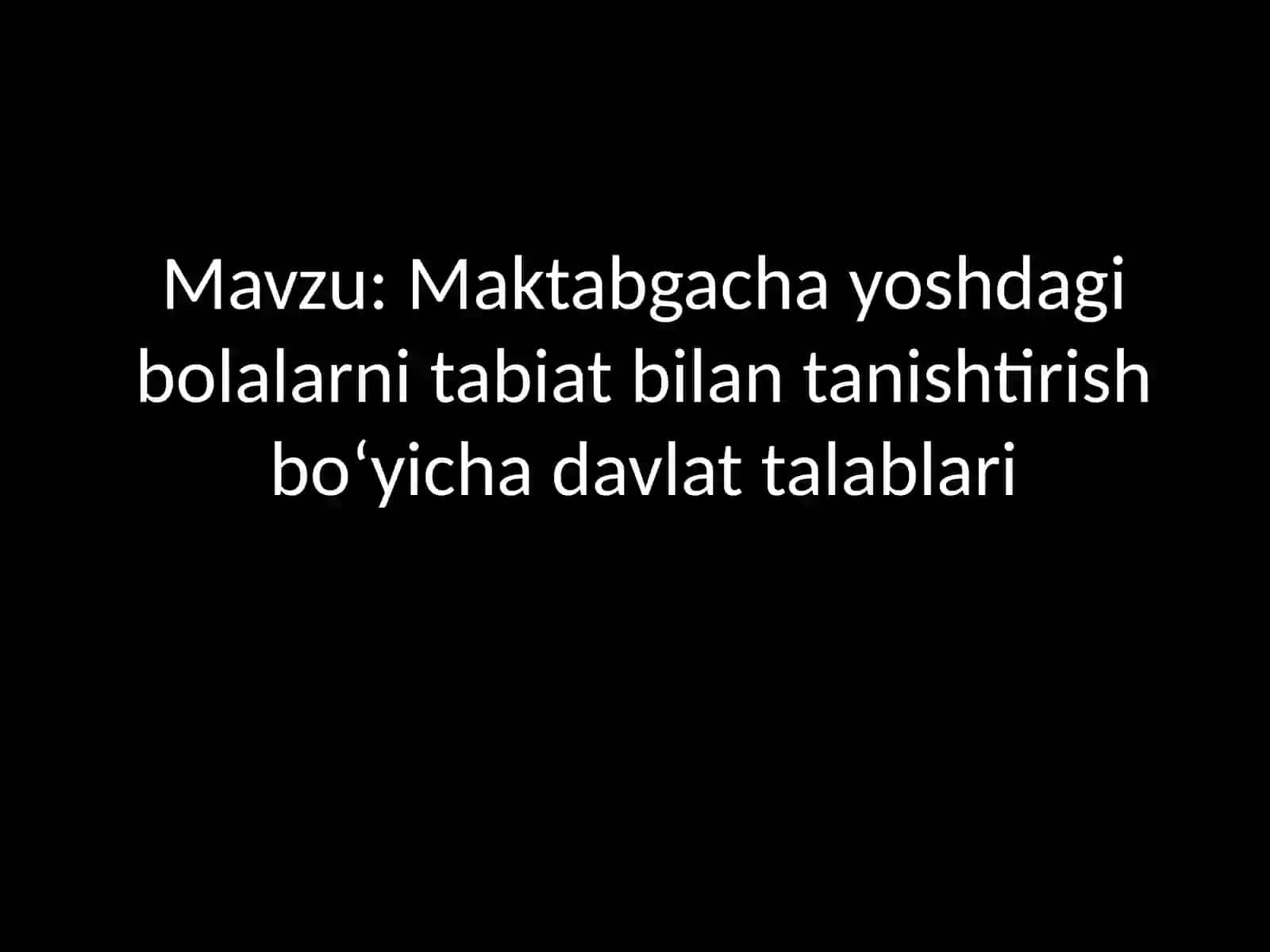 Tabiat bilan tanishtirish metodi 2