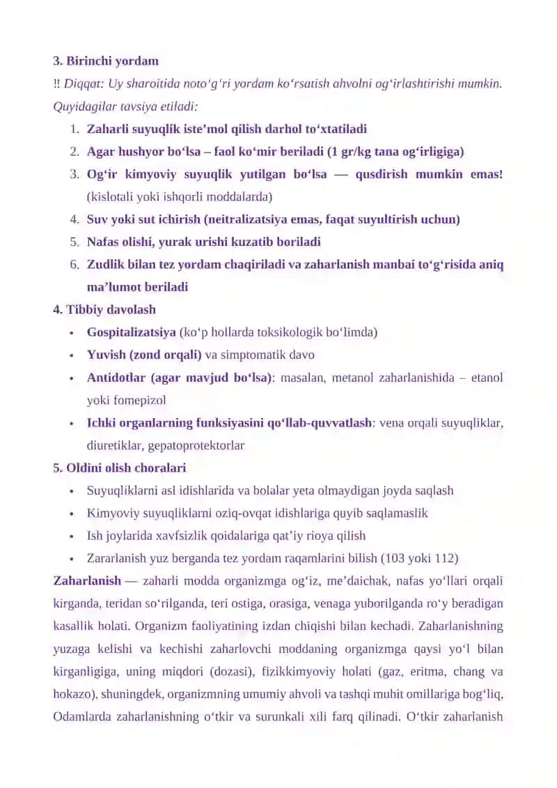 Suyuqliklar bilan zaharlanish 2