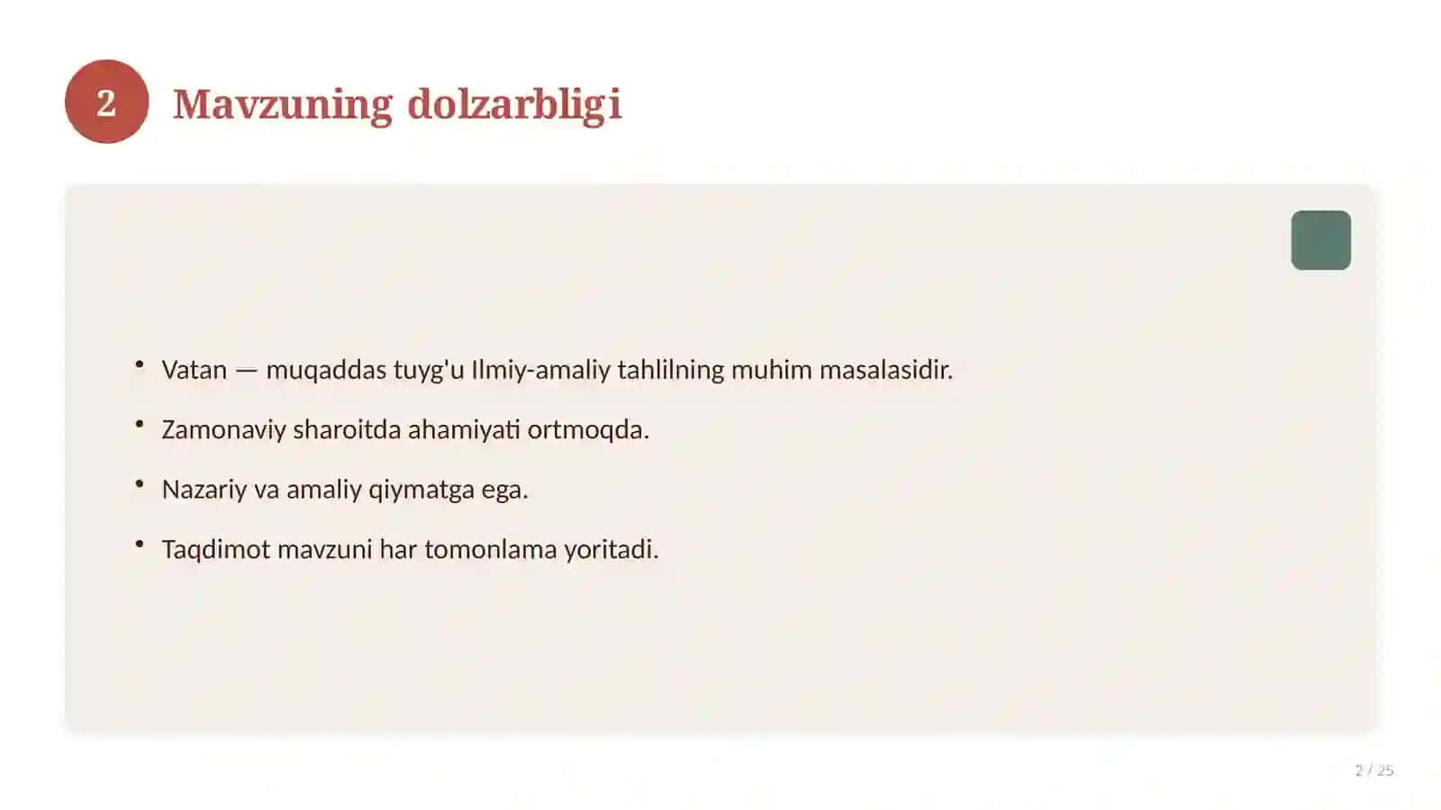 Vatan — muqaddas tuyg'u 2
