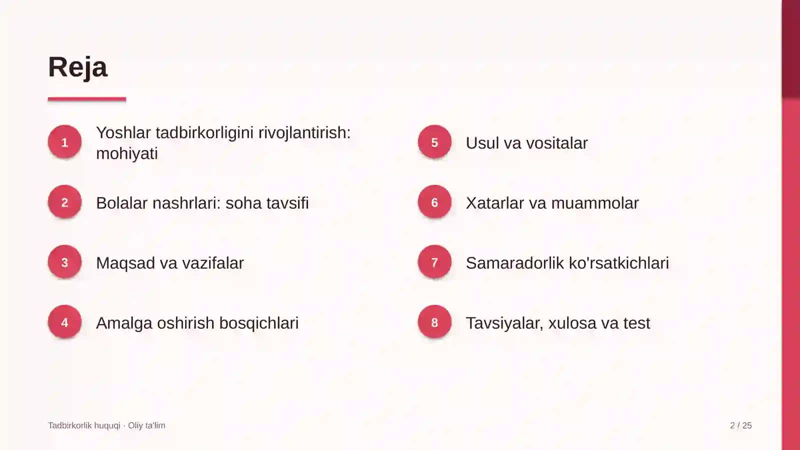 Bolalar nashrlari: yoshlar tadbirkorligini rivojlantirish 2