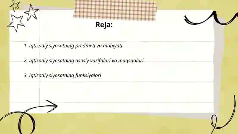 Iqtisodiy siyosatning predmeti va vazifalari 2