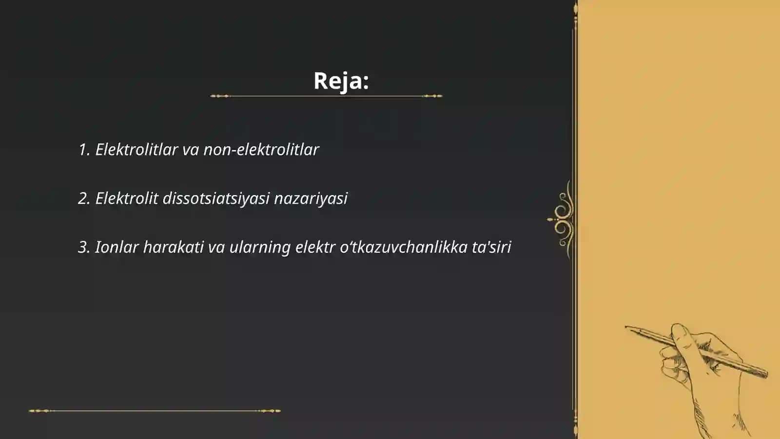 Elektrokimyo asoslari.Elektr oʻtkazuvchanlik.Konduktometriya 2