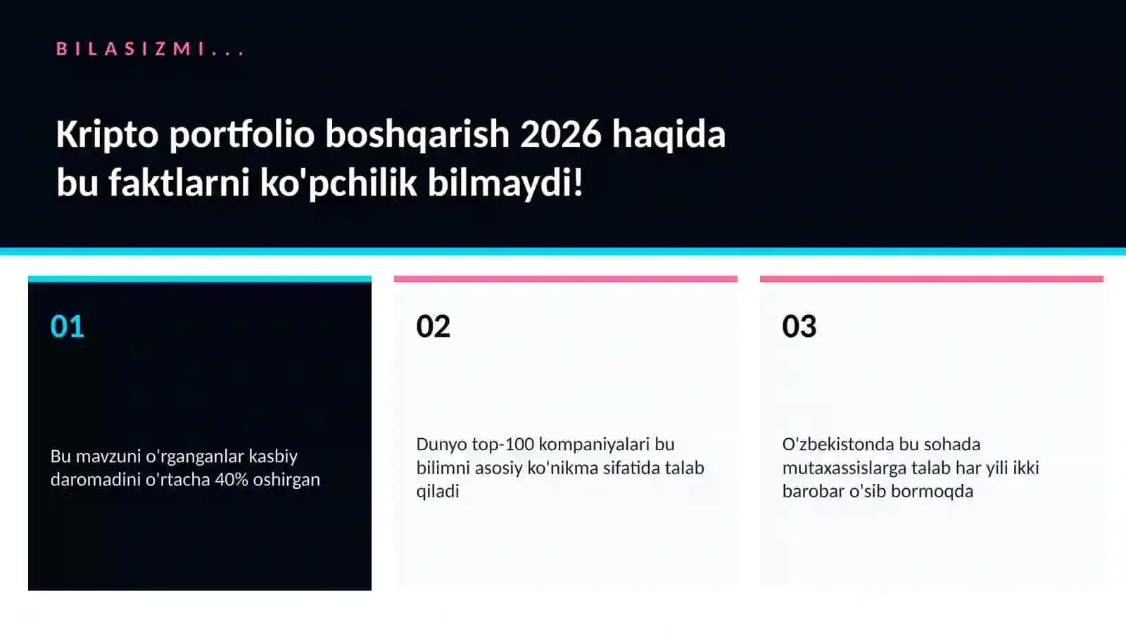 Kripto portfolio boshqarish 2026 2