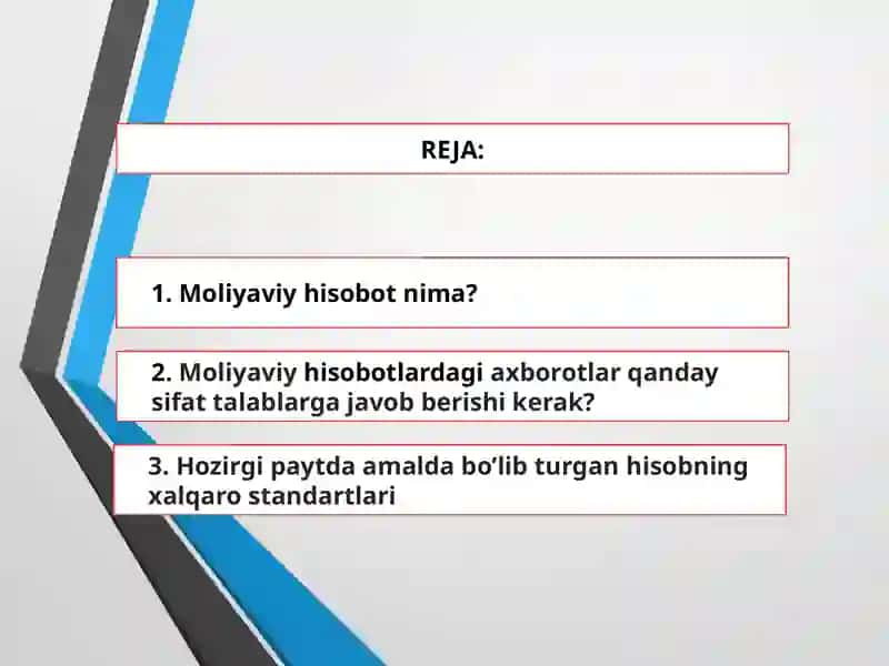 KIRISH. MOLIYAVIY HISOBOTLARNI TAQDIM ETISH 2