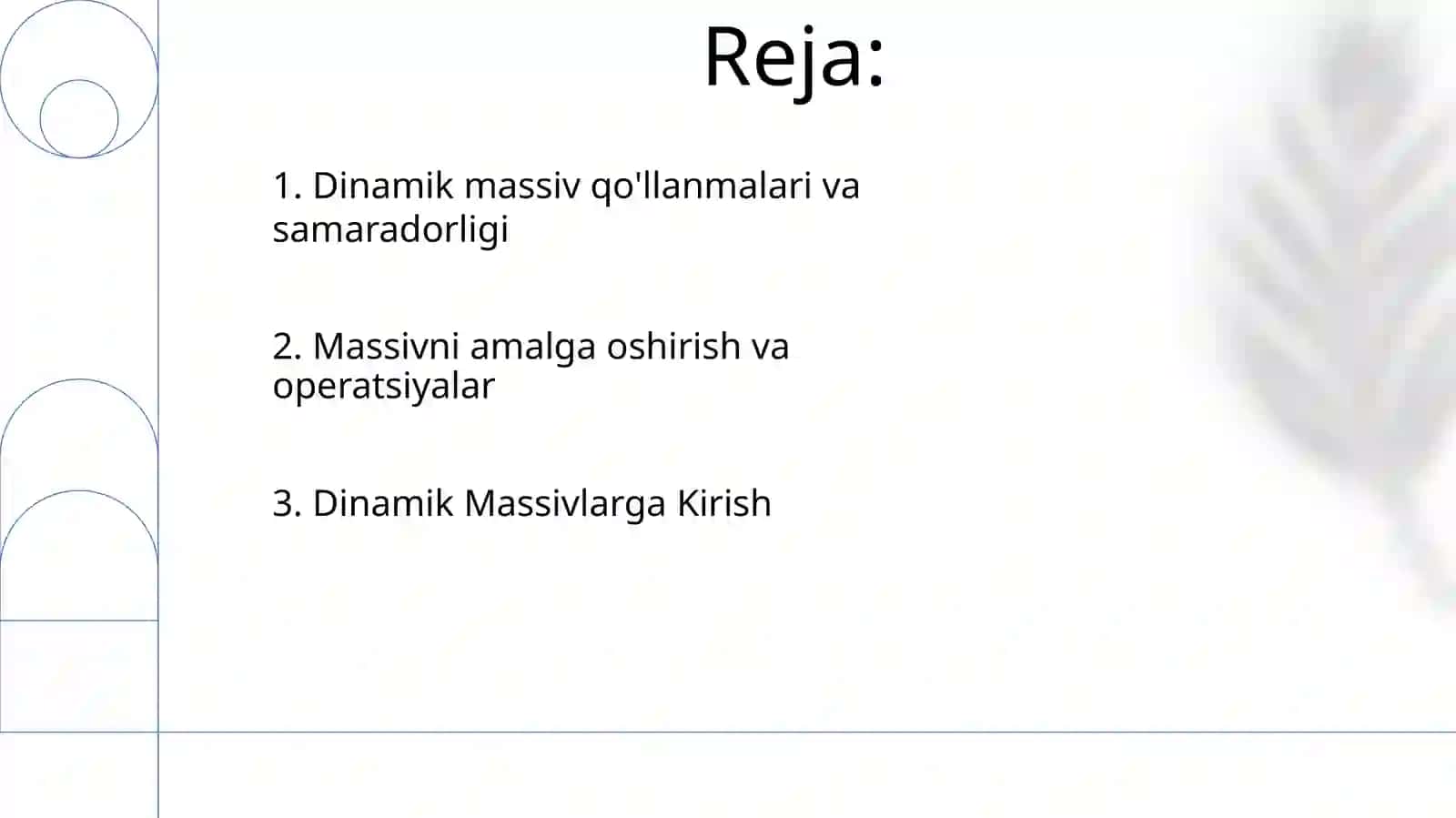Dinamik massivlar 2