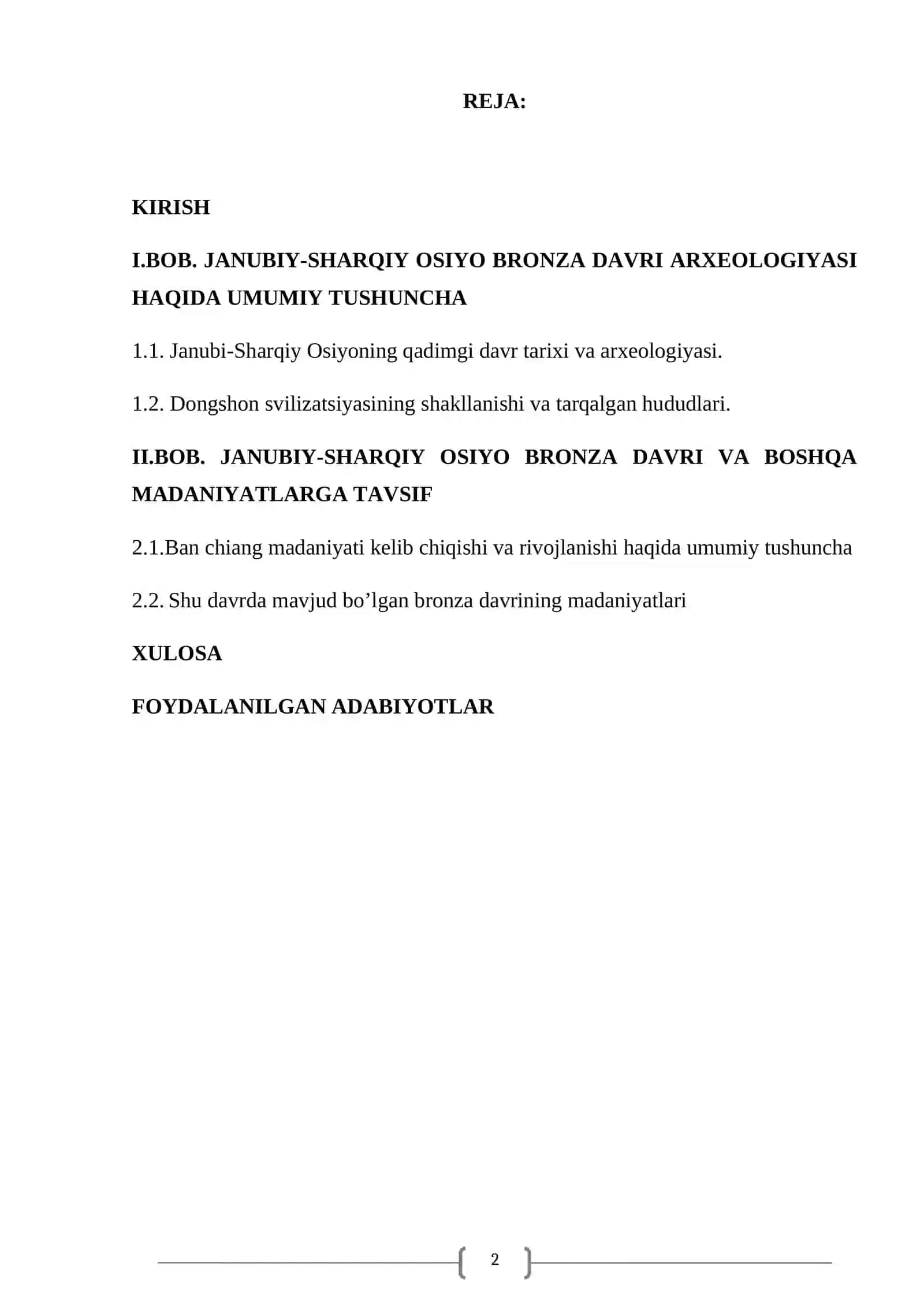 Janubiy-Sharqiy Osiyo bronza davri arxeologiyasi 2