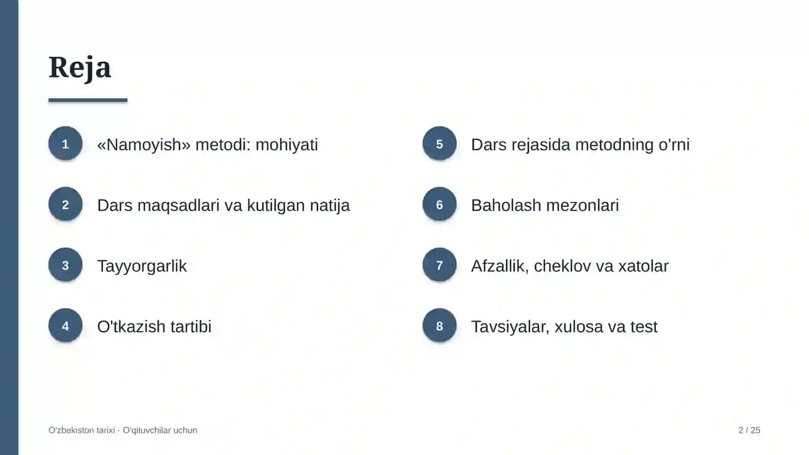 o'zbekiston tarixi darslarida namoyish metodidan foydalanish 2677 2