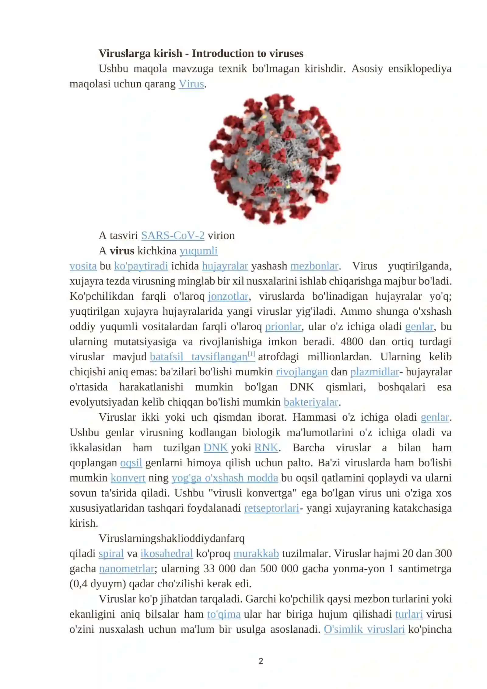 Viruslarning kelib chiqishi va ularning ahamiyati 2