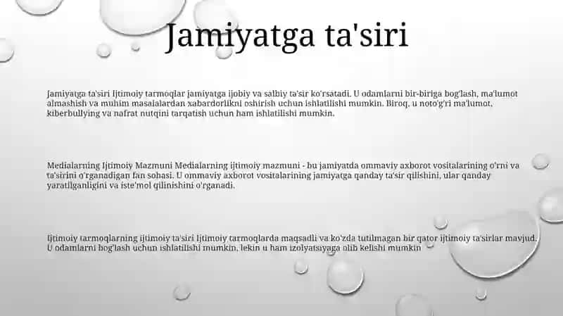 Medialarning Ijtimoiy Mazmuni 2