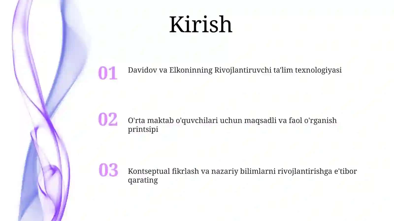 Davidov va Elkoninning Rivojlantiruvchi ta'lim texnologiyasi 2