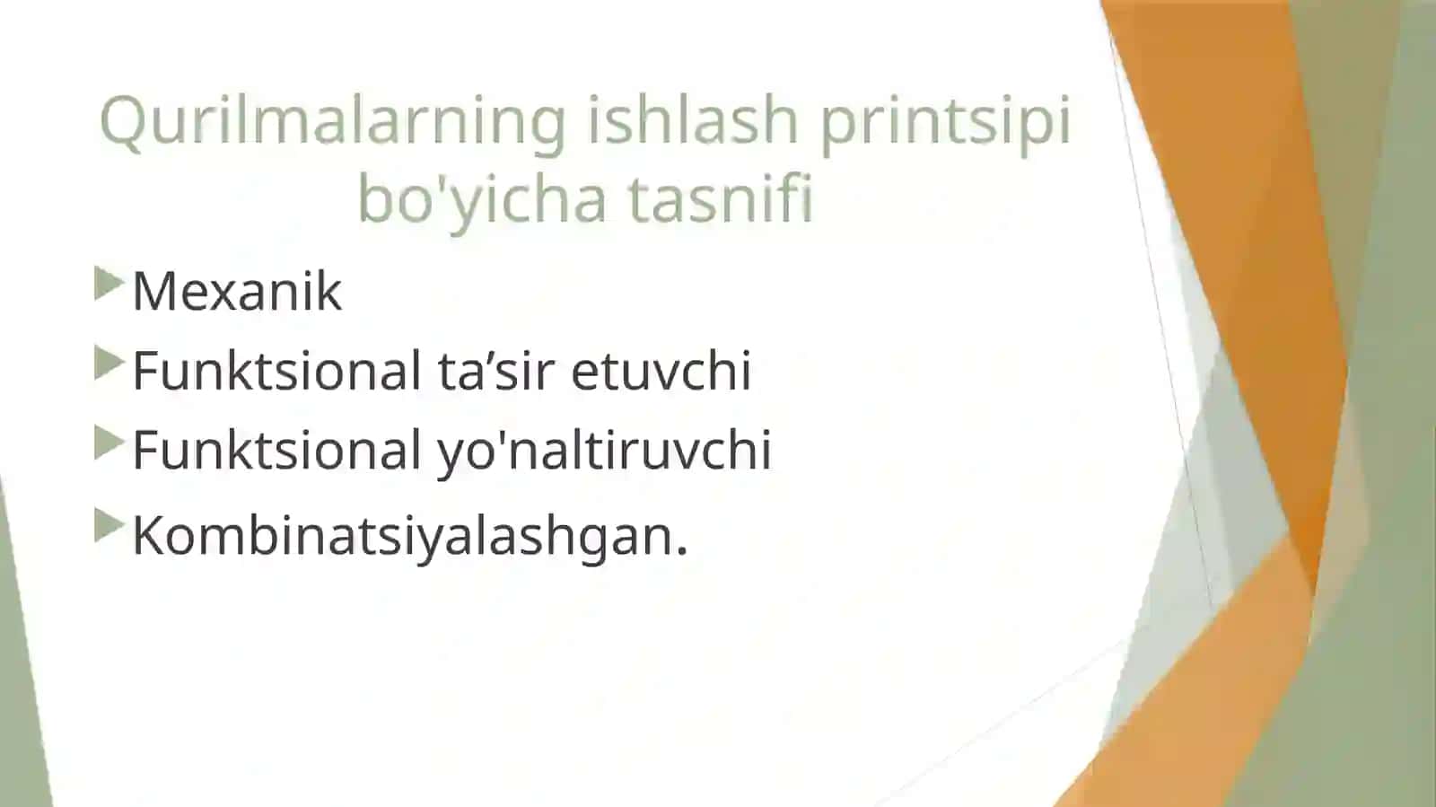 Ortodontik apparatlar (tasnifi, ishlash tamoyillari) 2