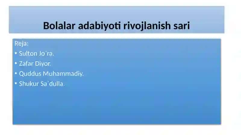 Bolalar adabiyoti 2