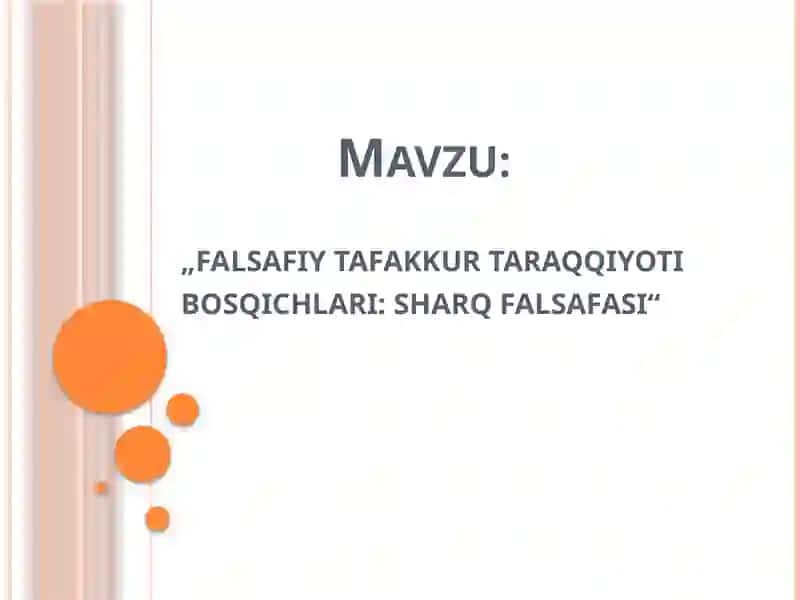 Falsafiy Tafakkur Taraqqiyoti 2