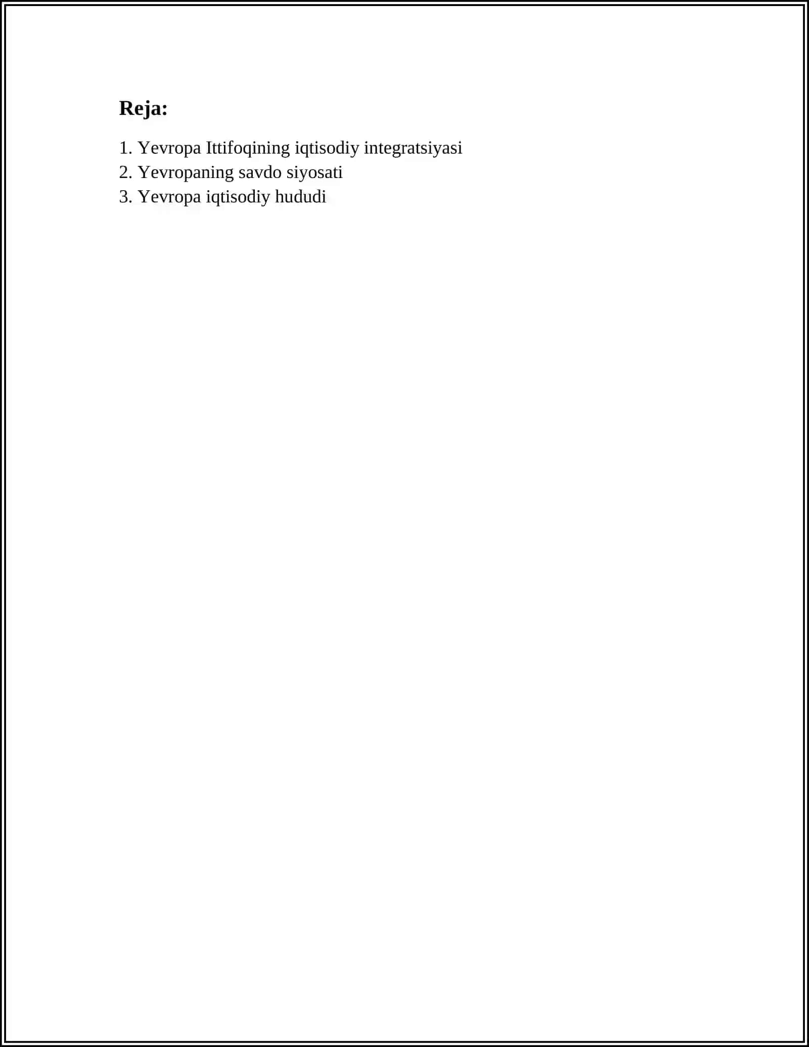 Yevropa Iqtisodiyatlari 2