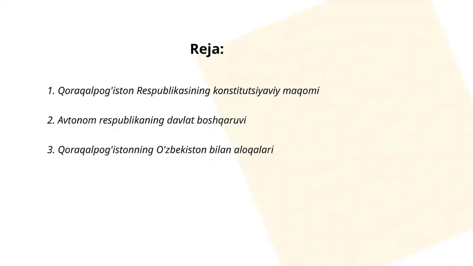 Qoraqalpog'iston Respublikasining konstitutsiyaviy maqomi 2