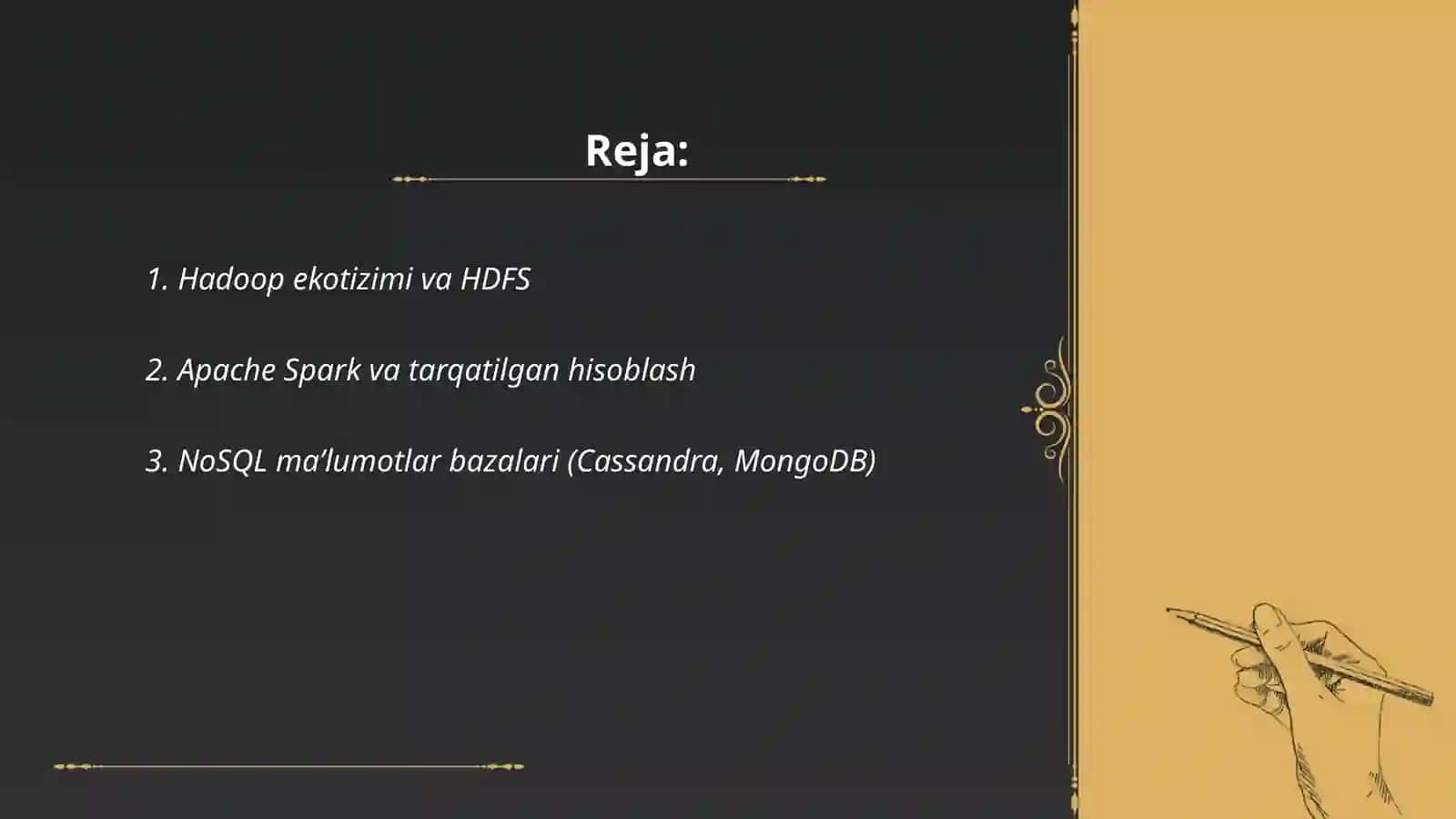 Katta maʼlumotlarni tahlil qilish texnologiyalari 2