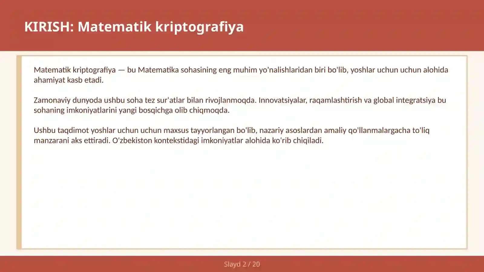 Matematik Kriptografiya 2