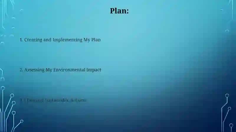 Individual Action Plan to Solving Environmental Issues 2