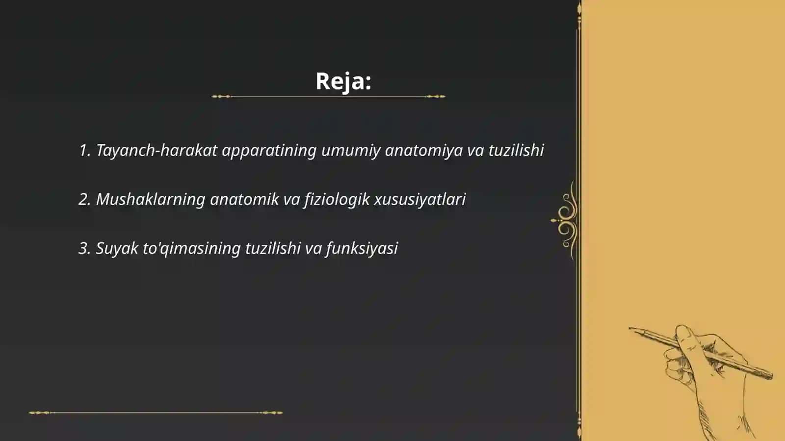 Tayanch harakat aparatining anatomik fiziologik xususiyatlari 2