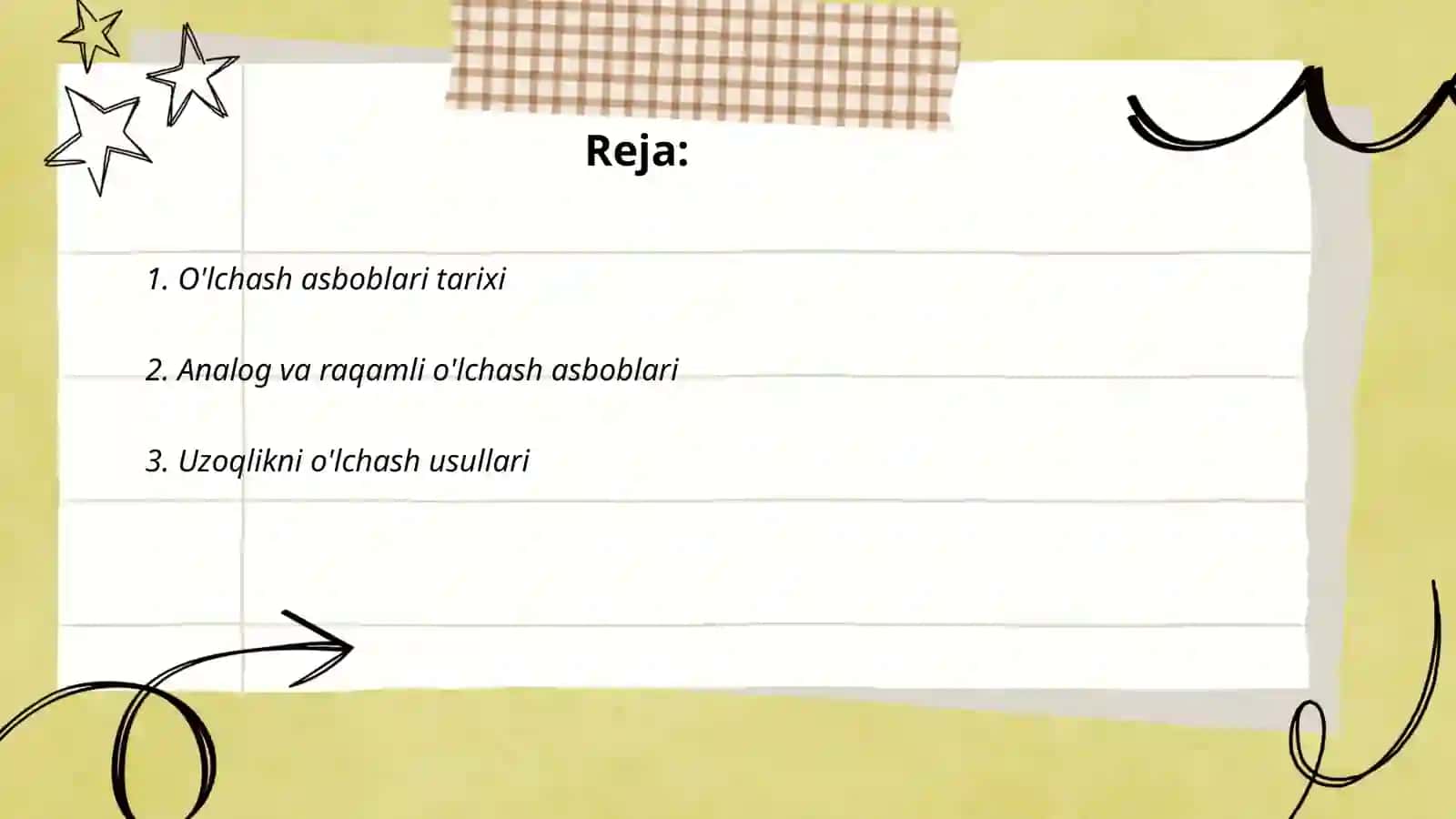 O'lchash asboblari tarixi 2